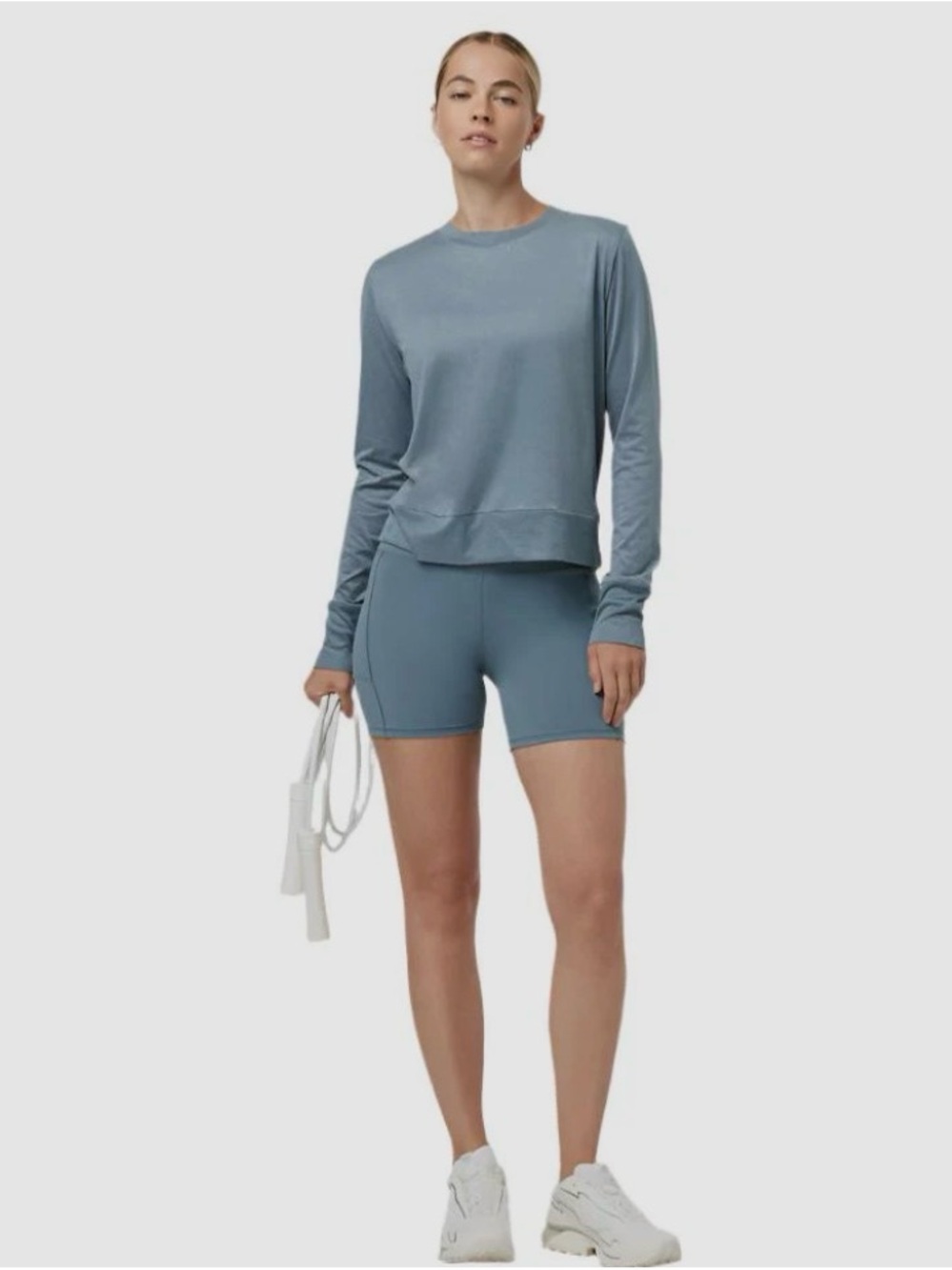 Vuori Long Sleeve Daydream Crew, Smoke Blue Heather
